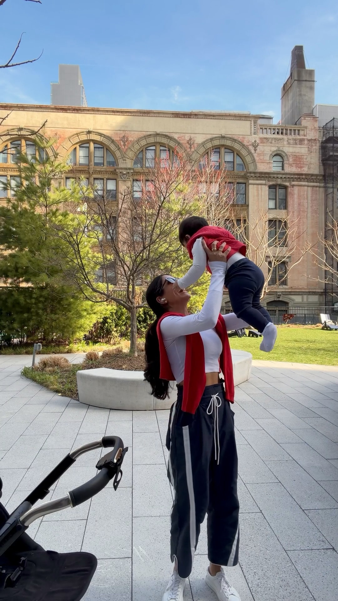 Nothing brings me more joy than matching with my mini. Wearing a size 4 top and size xs in the pants  