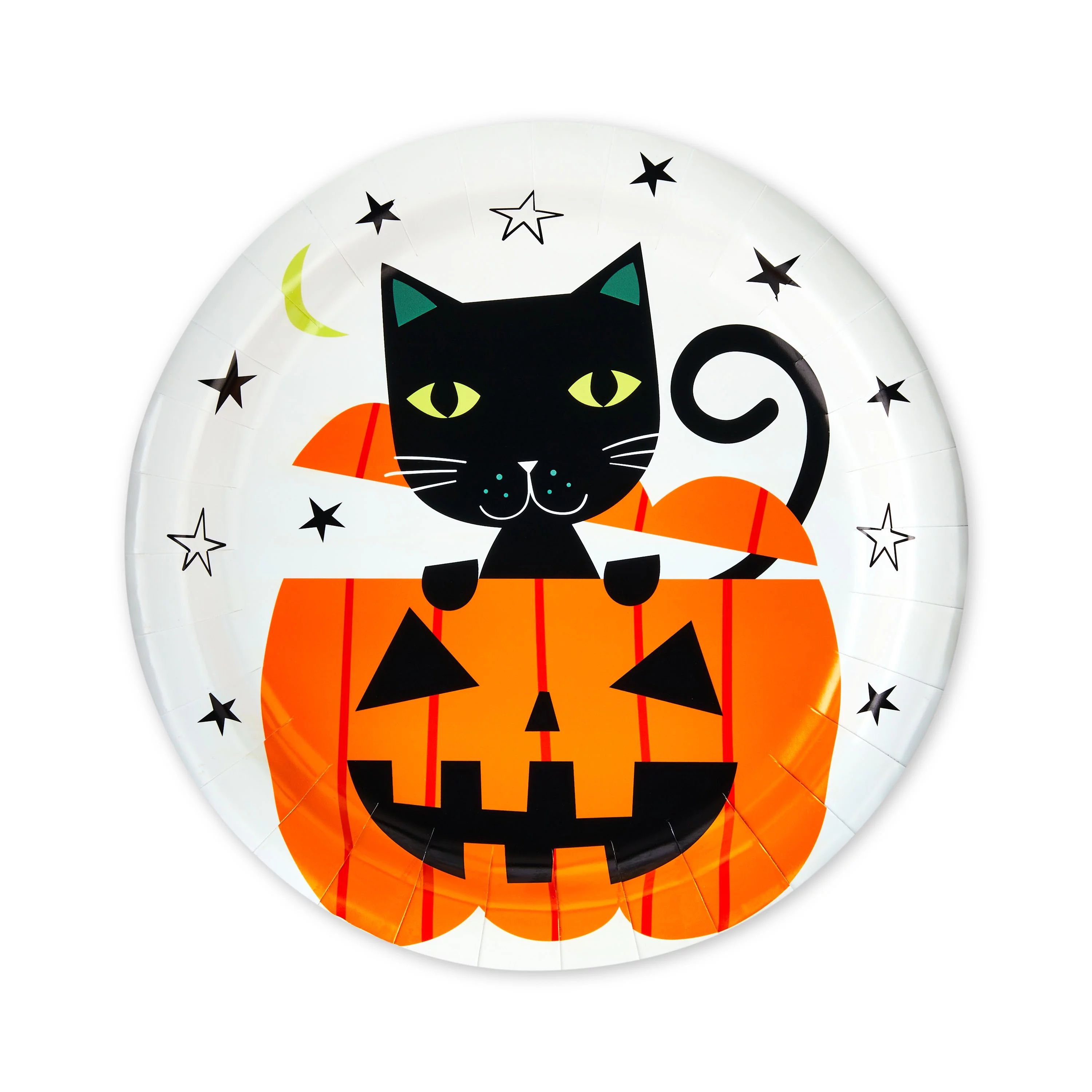 Halloween Pumpkin Toss Multicolor Paper Dinner Plates, 9 in, 30 Count, by Way To Celebrate | Walmart (US)