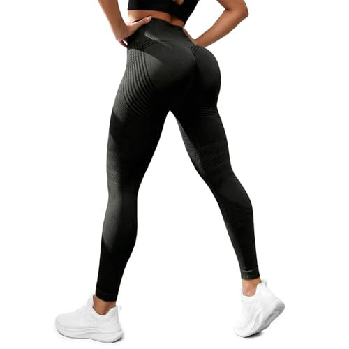 Anti Cellulite Compression 3D Leggings Women with Resistance Bands Gym Workout, Butt Lifting Tummy Control Yoga Pants (X-Large) Black | Amazon (US)