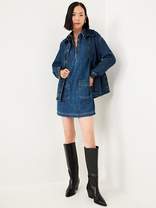 Jean Popover Shirt Dress | Old Navy (US)
