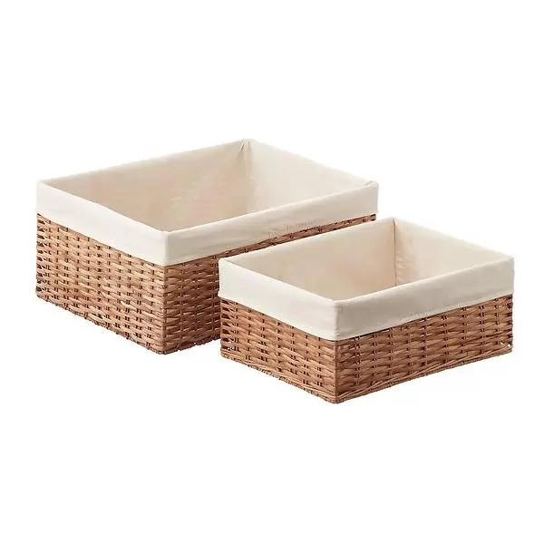 Natural Montauk Woven Rectangular Storage Bins | The Container Store