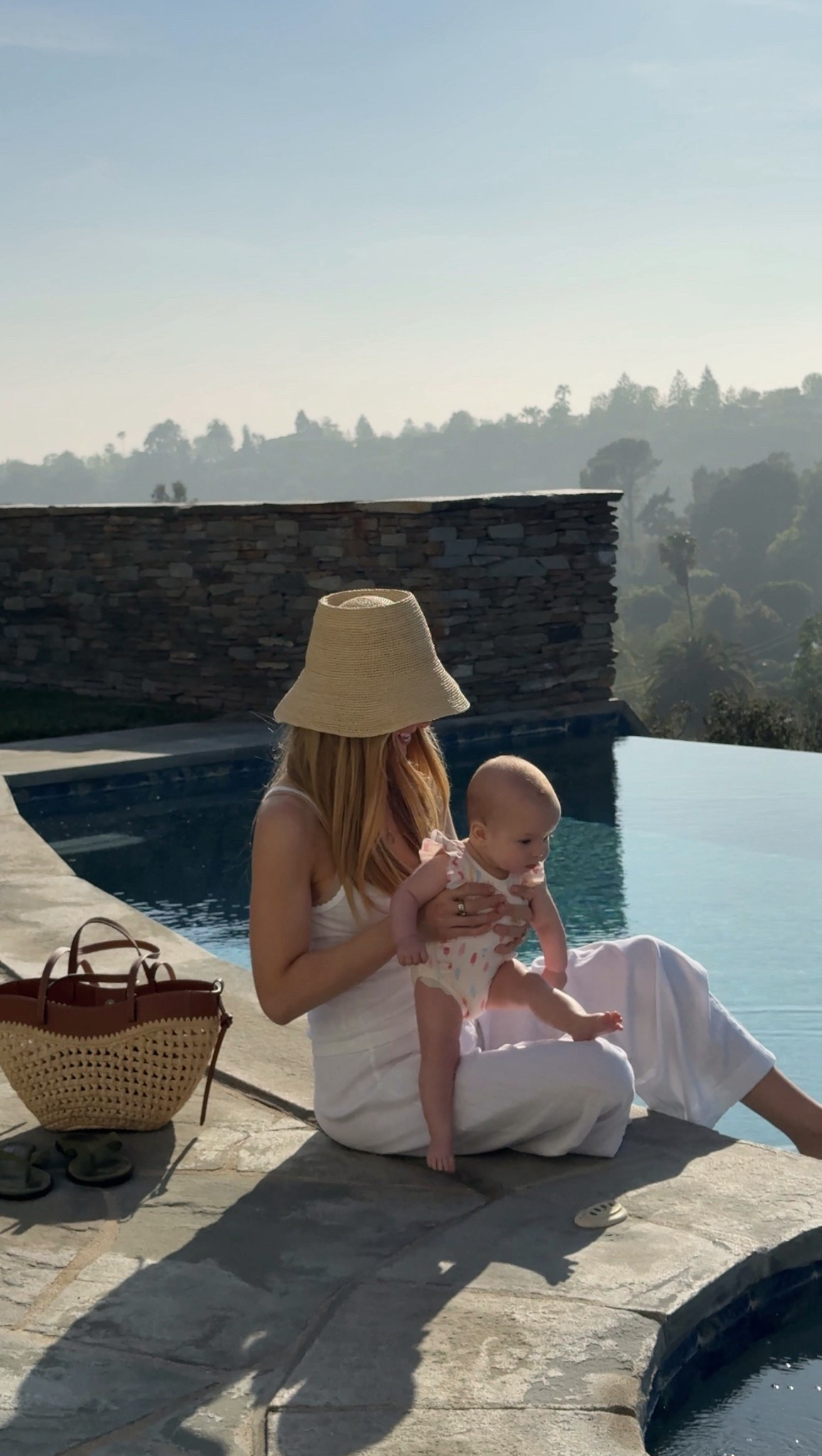 It’s the twins’ first pool day and we put them in the sweetest @Quince  suits  🤍🌊#quincepartner

#LTKmomlife