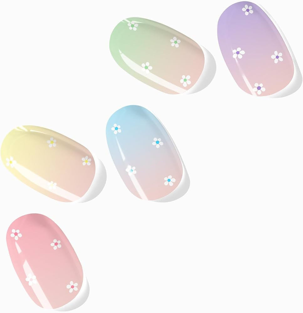 Semi Cured Gel Nail Strips (Flower Child) | Amazon (US)