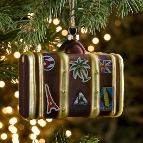 Glass Suitcase Ornament | West Elm (US)