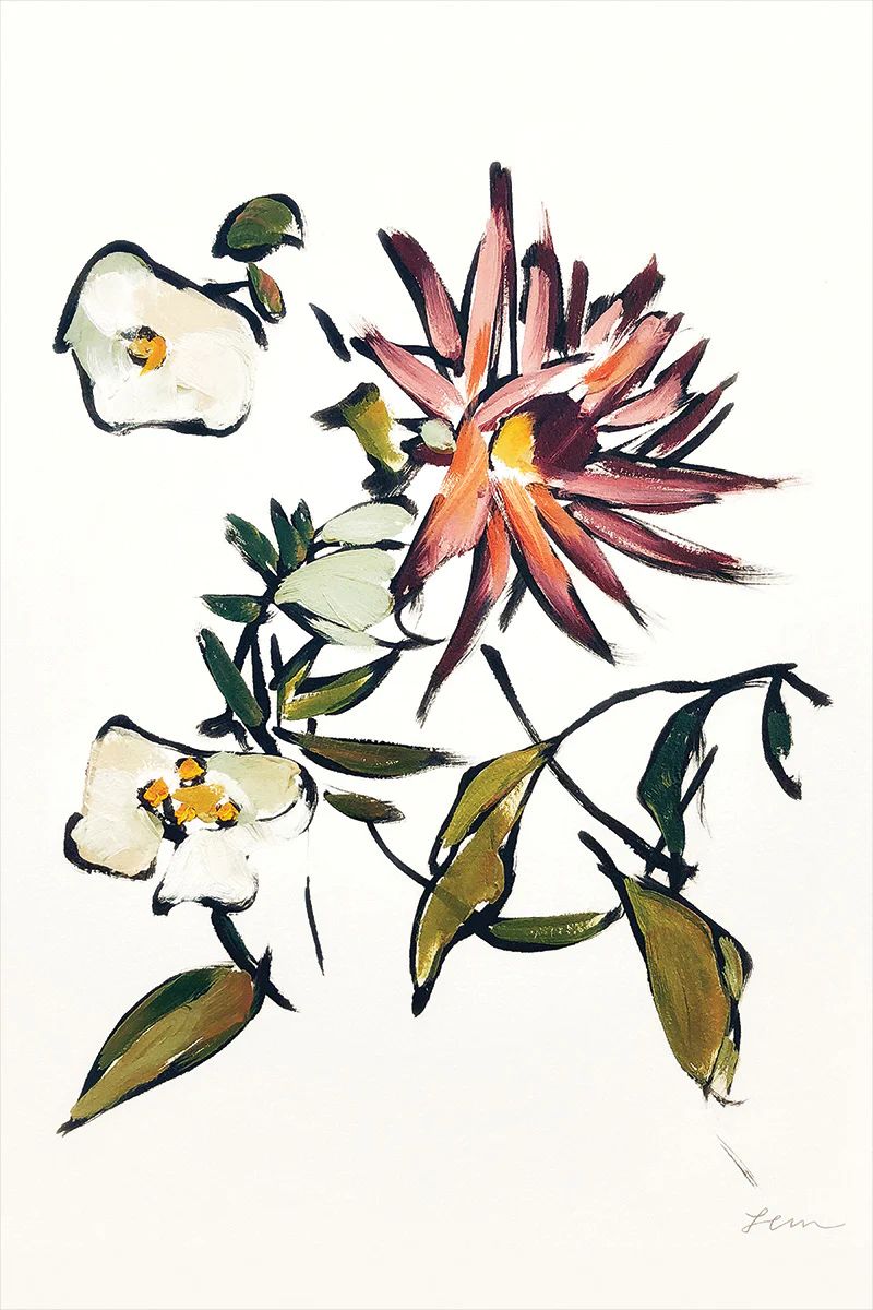 DAHLIA I Flower Art Print Large Wall Art by Lynne Millar | Juniper Print Shop