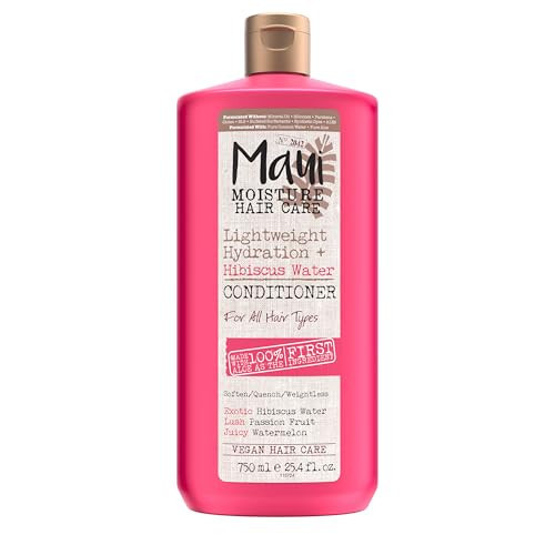 Maui Moisture Lightweight Hydration + Hibiscus Water Conditioner, Nourishing Conditioner Softens & Quenches Wavy & Curly Hair with Aloe Vera, Vegan & Silicone-Free, 25.4 fl. oz | Amazon (US)