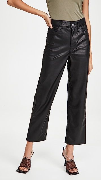 Faux Leather Rib Cage Straight Pants | Shopbop