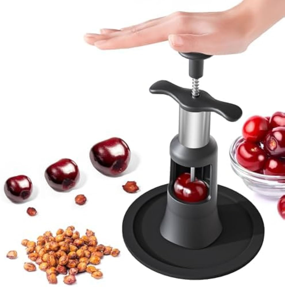 2 in 1 Cherry Pitter Remover Tool, Premium Quick Release Cherry Pitter, Press & Push Type, Large ... | Amazon (US)