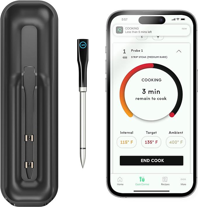 Chef iQ Smart Wireless Meat Thermometer, Unlimited Range, Bluetooth & WiFi Enabled, Digital Cooki... | Amazon (US)