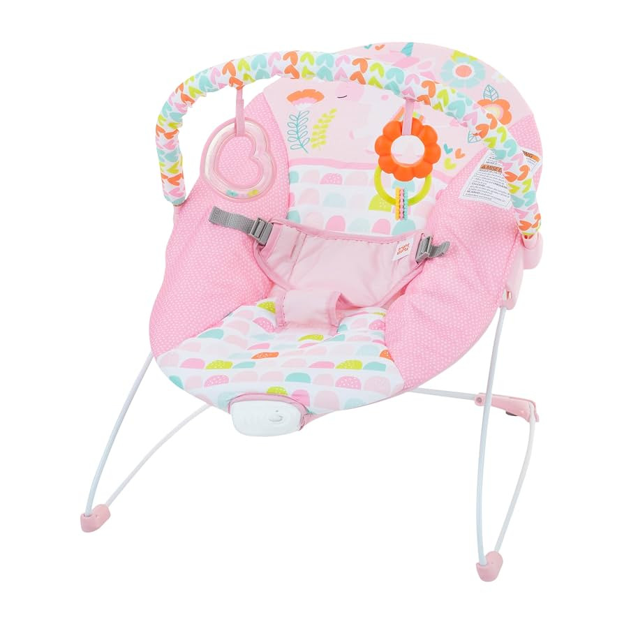 Bright Starts Baby Bouncer Soothing Vibrations Infant Seat - Removable -Toy Bar, Nonslip Feet, 0-... | Amazon (US)
