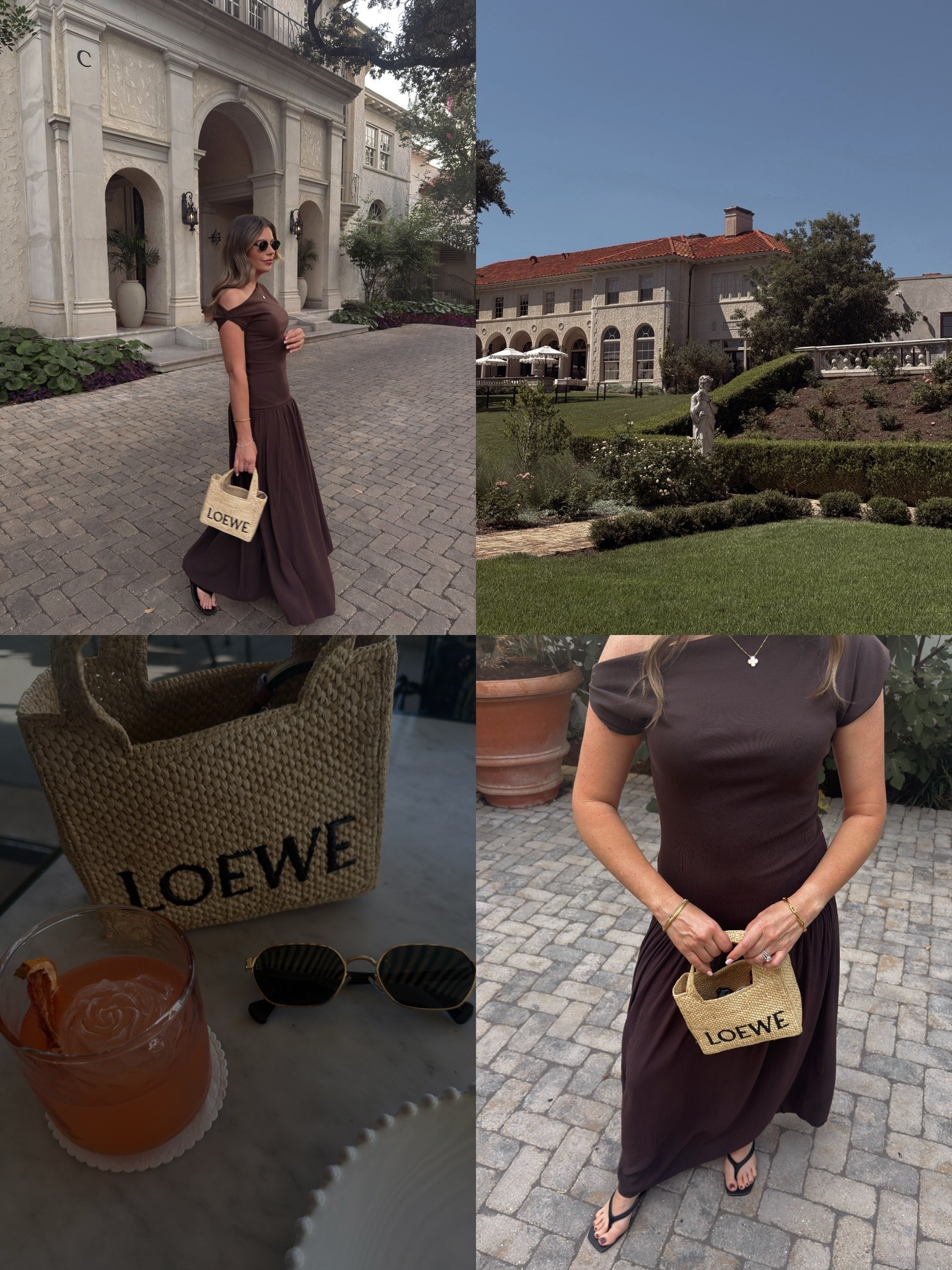 Brown midi dress