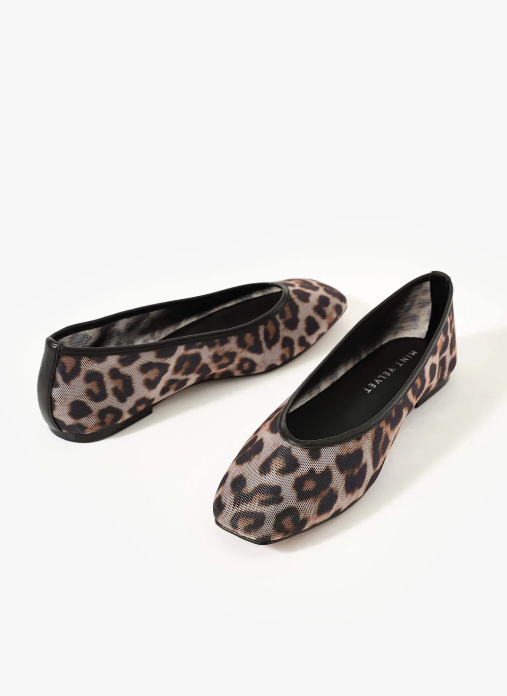 Piper Leopard Print Mesh Ballet Flat | Mint Velvet - US