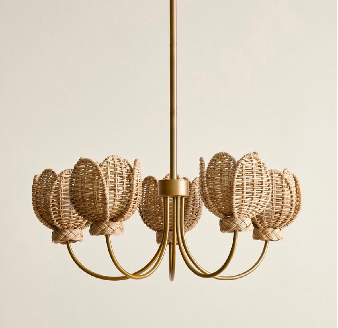 Rattan floral chandelier ✨ 

#LTKHome