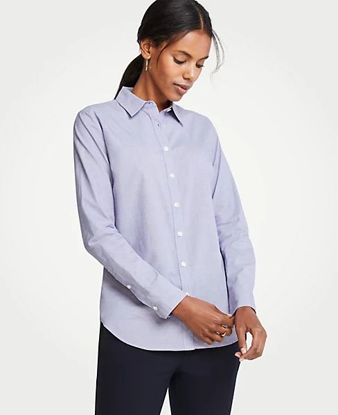 End On End Cotton Perfect Shirt | Ann Taylor (US)