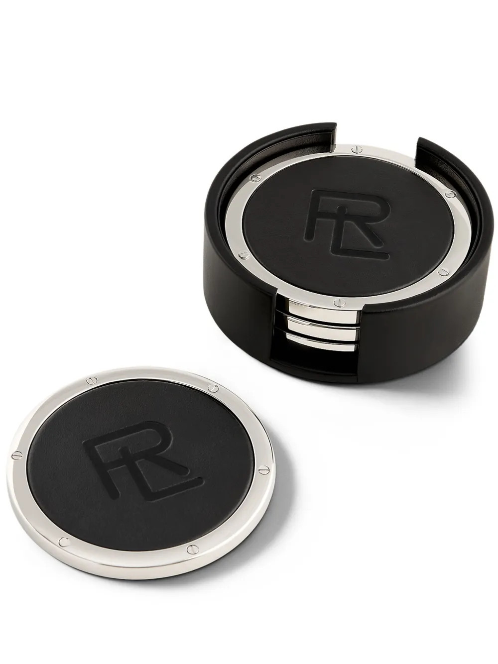 Ralph Lauren Home Stacked RL Coasters (set Of four) | Black | FARFETCH ID | Farfetch Global