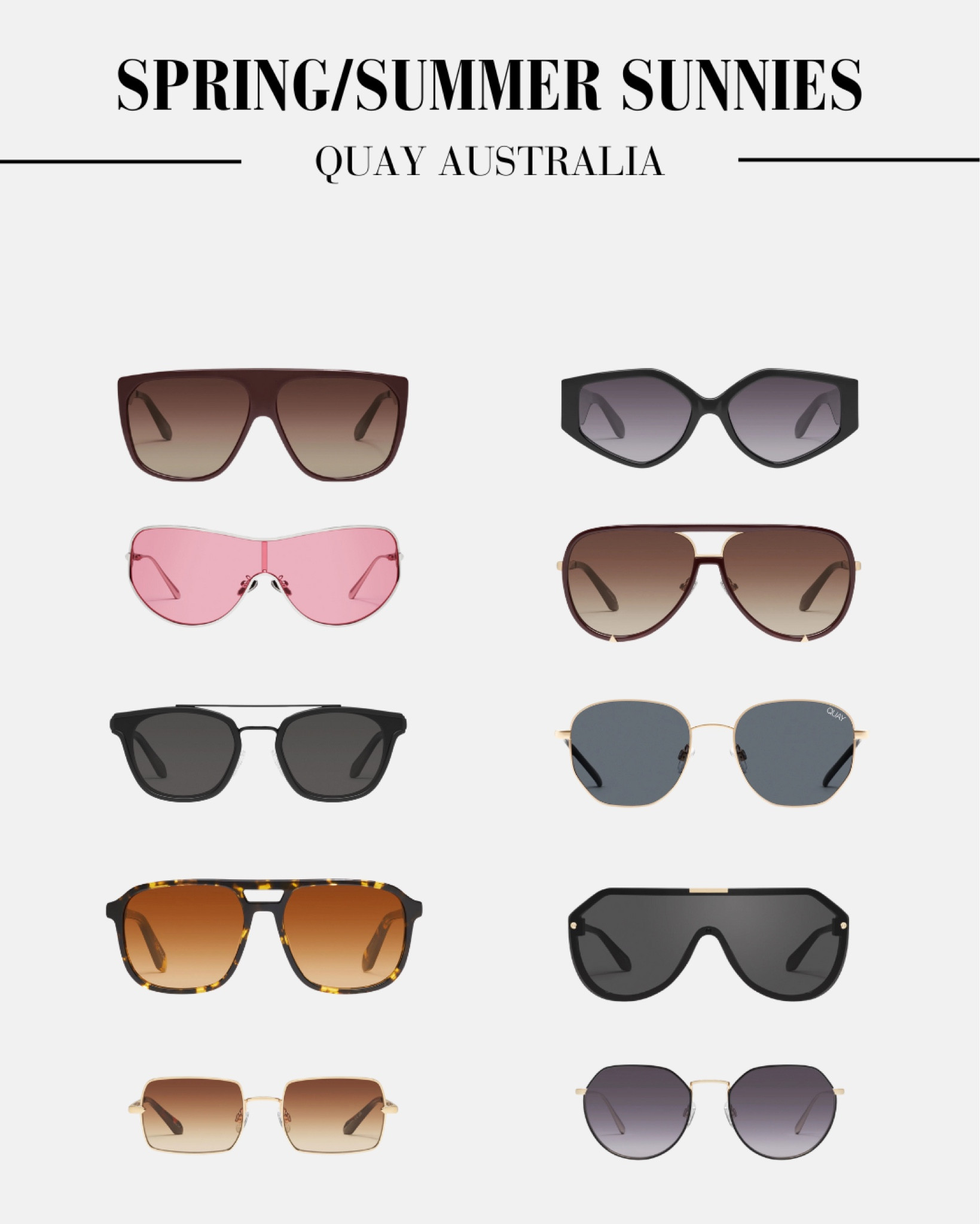 Spring/Summer Sunnies 🔥

#LTKstyletip #LTKbeauty #LTKfindsunder100