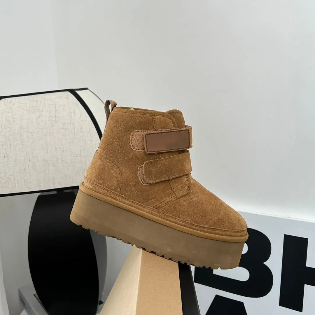 Mini Bailey Bow Women Snow Boots Ankle Short Neumel Platform boots Winter shoes Luxury Black Ches... | DHGate