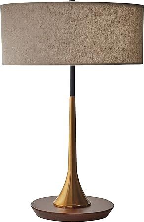 Amazon Brand – Rivet Mid-Century Modern Curved Brass Table Desk Lamp With LED Light Bulb - 14.3... | Amazon (US)