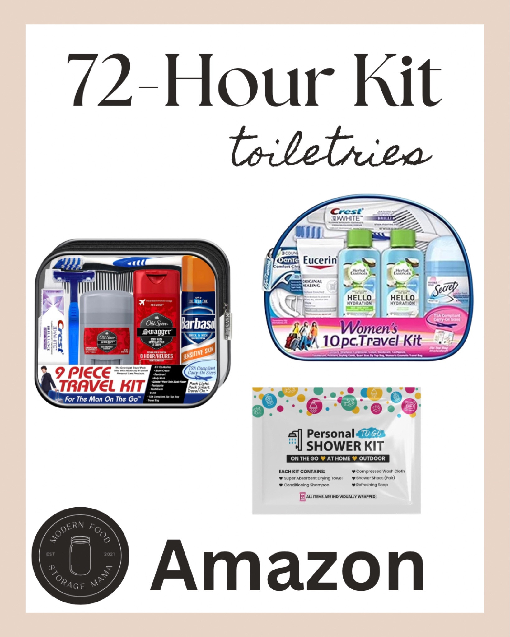 Can you imagine being in an emergency and not having your toothbrush? 

Having your own toiletries in your 72-hour kits is essential to being prepared for emergencies. 

I have linked several affordable toiletry kits. 

#LTKfindsunder50 #LTKtravel #LTKbeauty