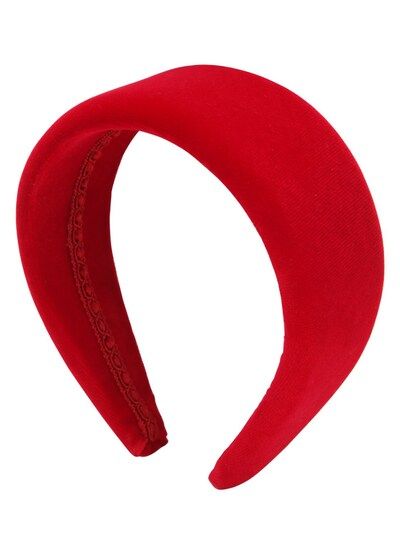 Ca&lou - Anastasia cotton velvet headband - Red | Luisaviaroma | Luisaviaroma