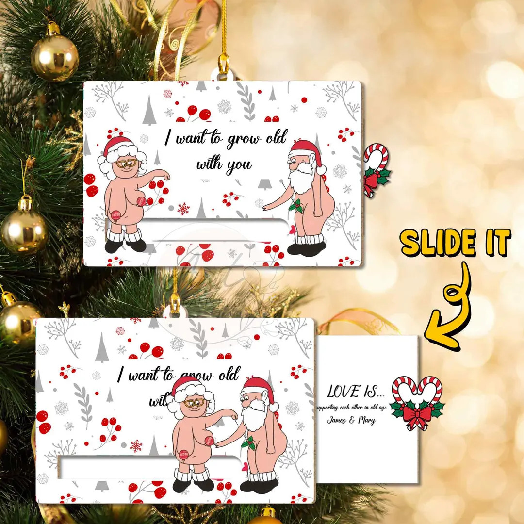 Personalized Couple Name Wooden Slider Ornament Christmas Tree 2025 Wooden Ornament, Christmas Gi... | Etsy (US)