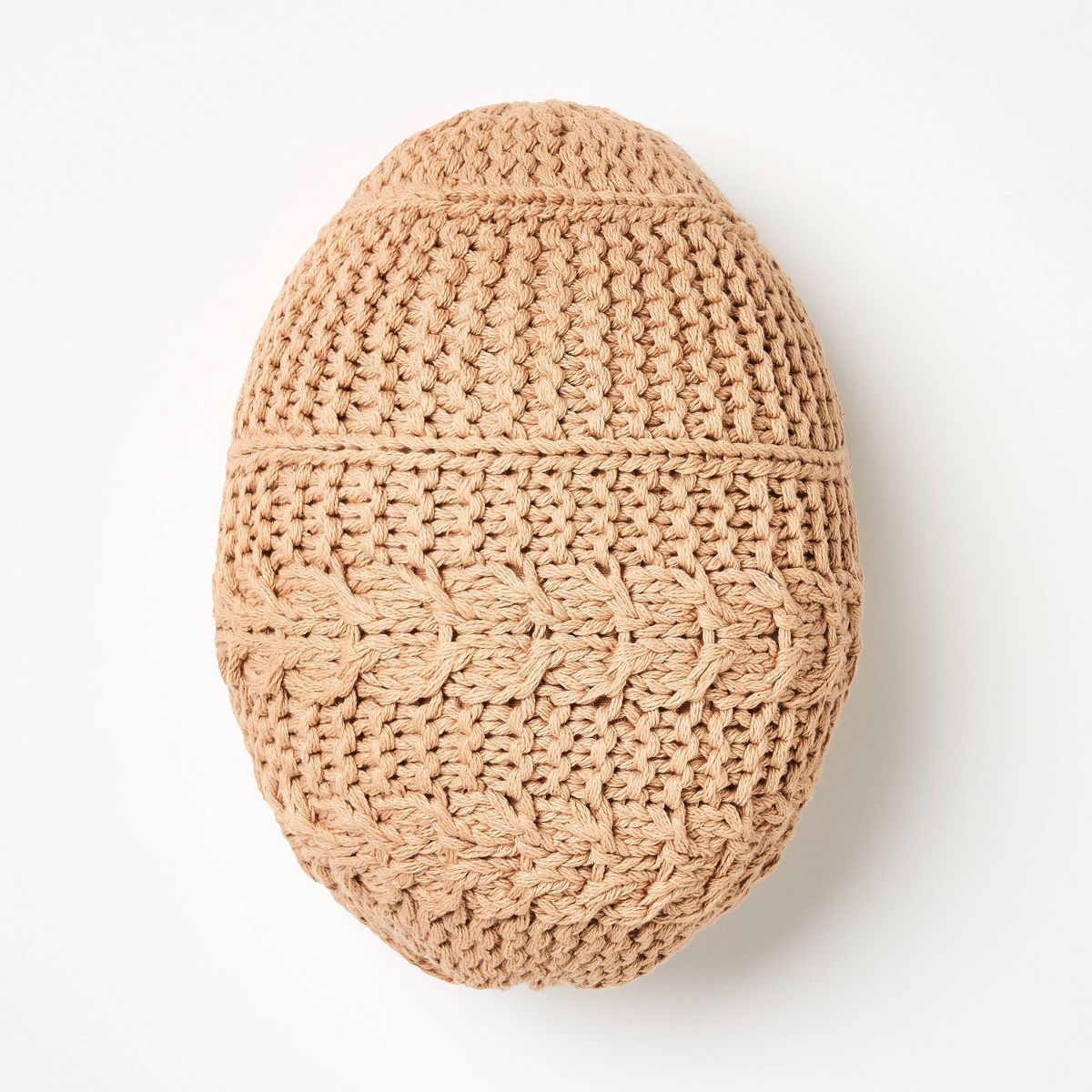 Shaped Crochet Egg Throw Pillow Clay Pink - Threshold™ designed with Studio McGee | Target