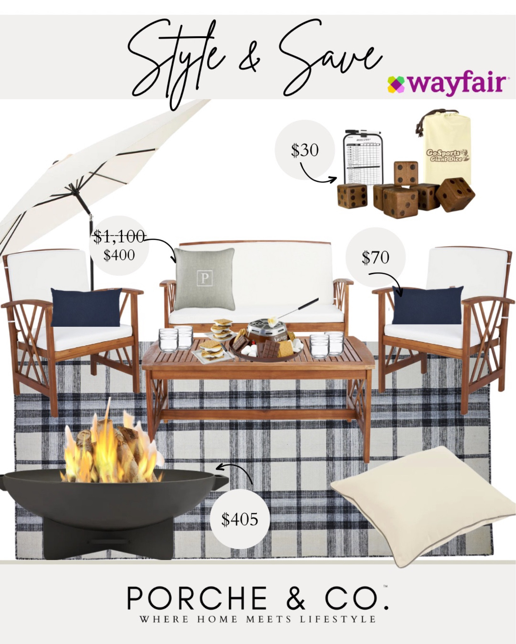 Style and save, Wayfair outdoor, outdoor living, outdoor entertaining
#visionboard #moodboard #porcheandco

#LTKFind #LTKstyletip #LTKhome