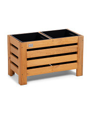 Made In Poland 25.2x13x15 Double Pinewood Raised Planter | Mother's Day Gifts | Marshalls | Marshalls