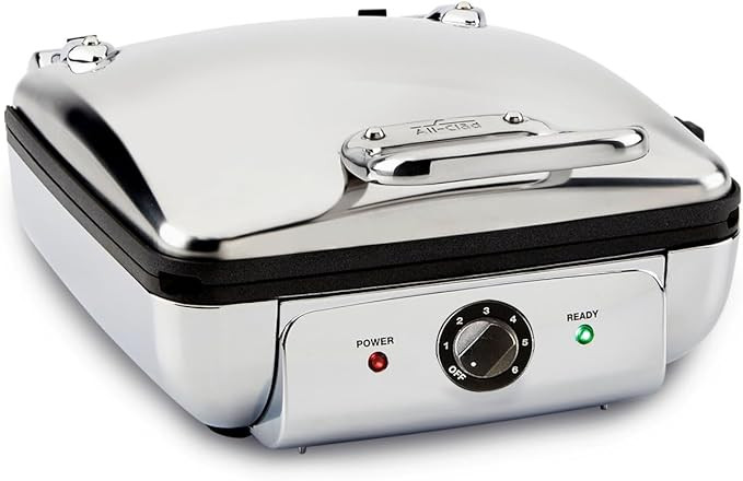 All-Clad Stainless Steel Waffle Maker 4 Section, Thick Belgium Waffle Makers, Upright Storage 160... | Amazon (US)