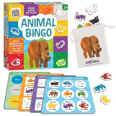 World of Eric Carle: Animal Bingo Game – Wooden Toddler Bingo Set Featuring Brown Bear – Learn Animal Sounds, Movements, Colors & Matching – Preschool | Target