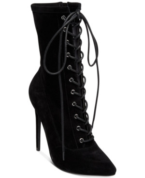 Steve Madden Women's Satisfied Lace-Up Stiletto Booties | Macys (US)