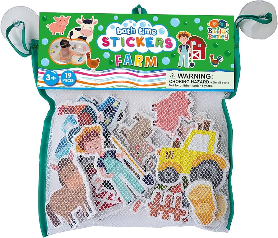 VARUN Buddy & Barney | Farm Bath Time Stickers - Bath Tub Fun for Kids & preschoolers BB146 | Amazon (US)