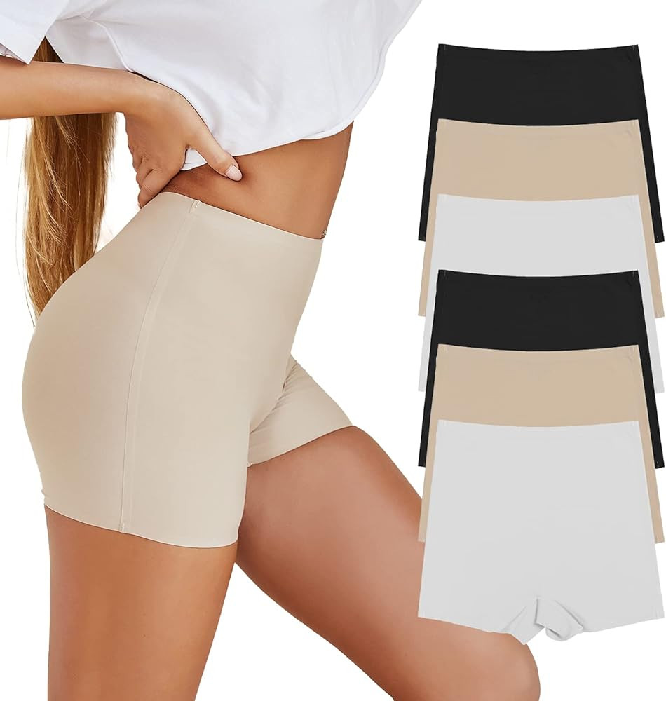 SHARICCA BoyShorts Panties for Women Seamless Soft Boy Shorts Underwear Short Boxer Briefs Anti C... | Amazon (US)