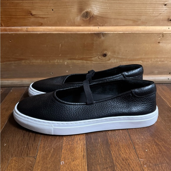 Seychelles Black leather ballet sneakers size 8.5 | Poshmark