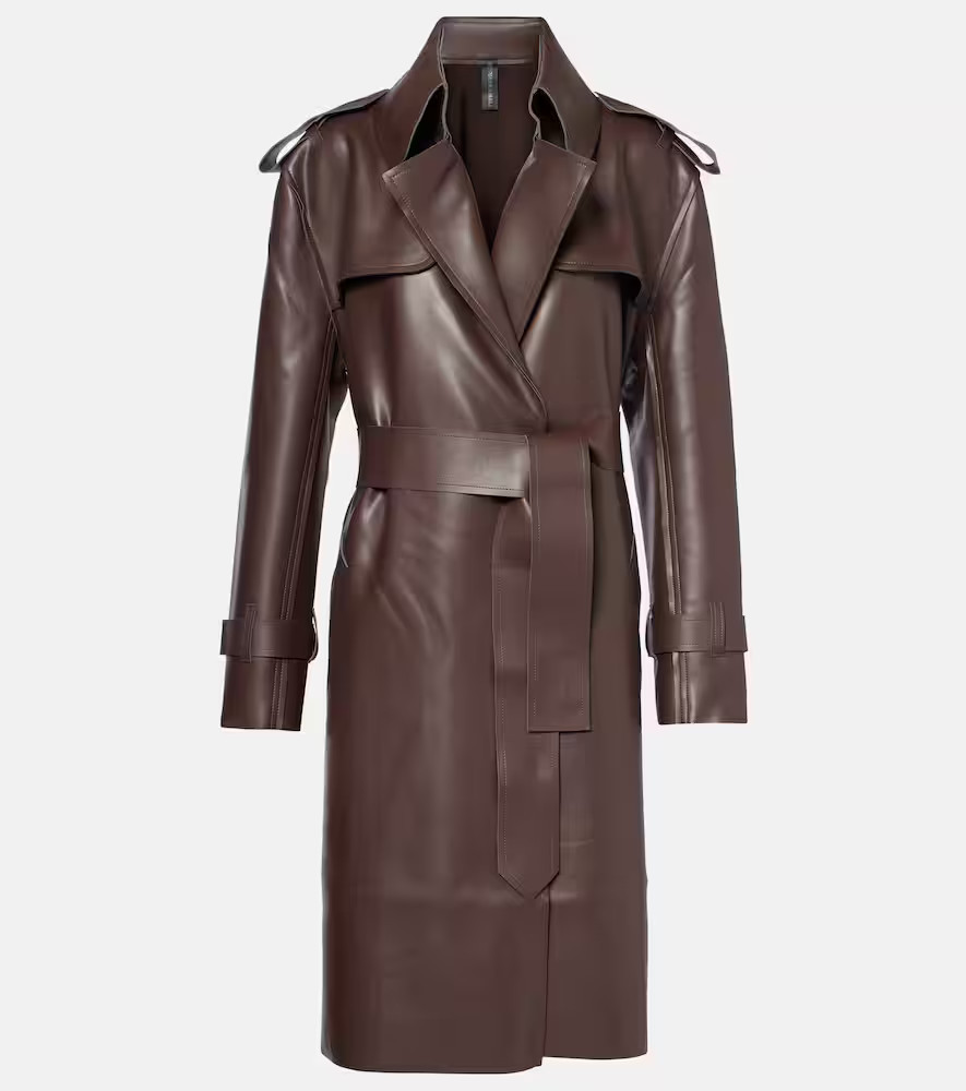 Norma Kamali Faux leather trench coat | Mytheresa (US/CA)