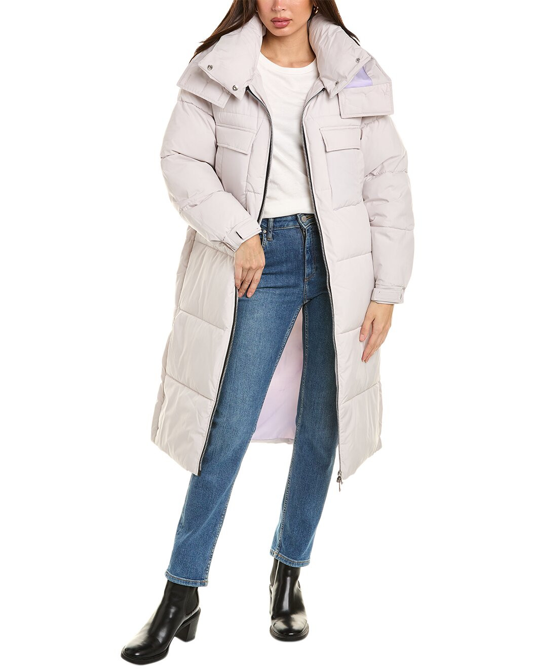 Contrast Lined Puffer Coat | Rue La La