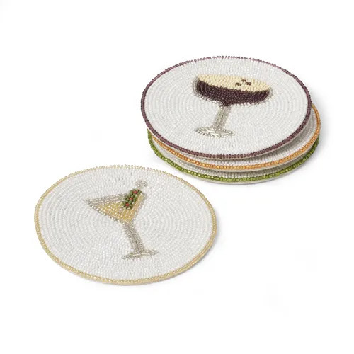Sur La Table Beaded Cocktail Coasters, Set of 4 | Sur La Table