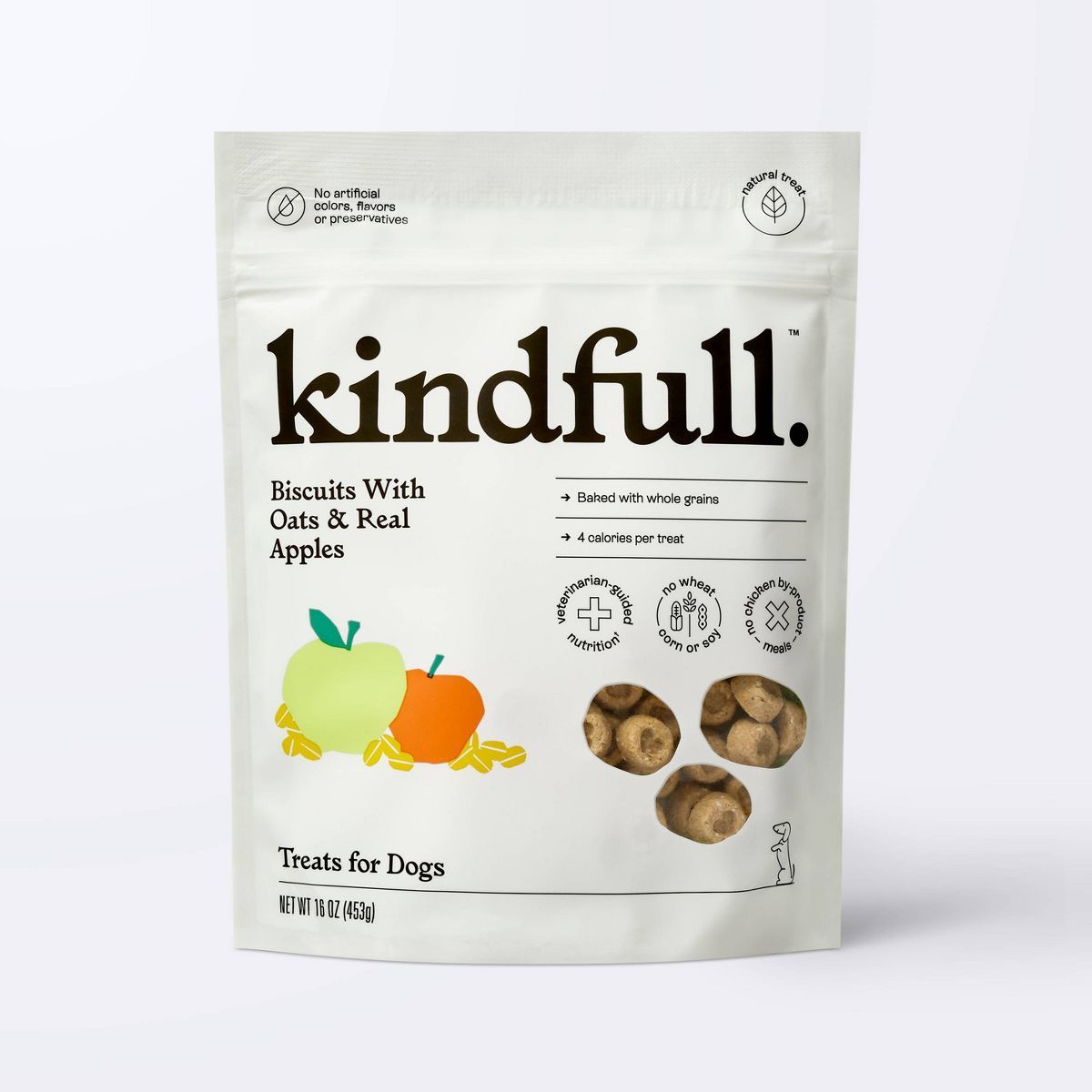 Biscuit with Oats and Real Apples Dog Treats - 16oz - Kindfull™ | Target