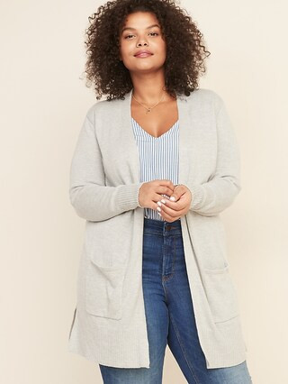 Long-Line Plus-Size Open-Front Sweater | Old Navy (US)