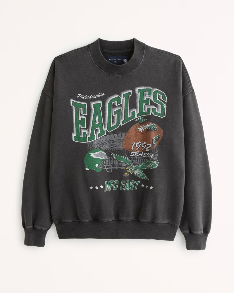 Gender Inclusive Philadelphia Eagles Graphic Crew Sweatshirt | Gender Inclusive Gender Inclusive ... | Abercrombie & Fitch (US)