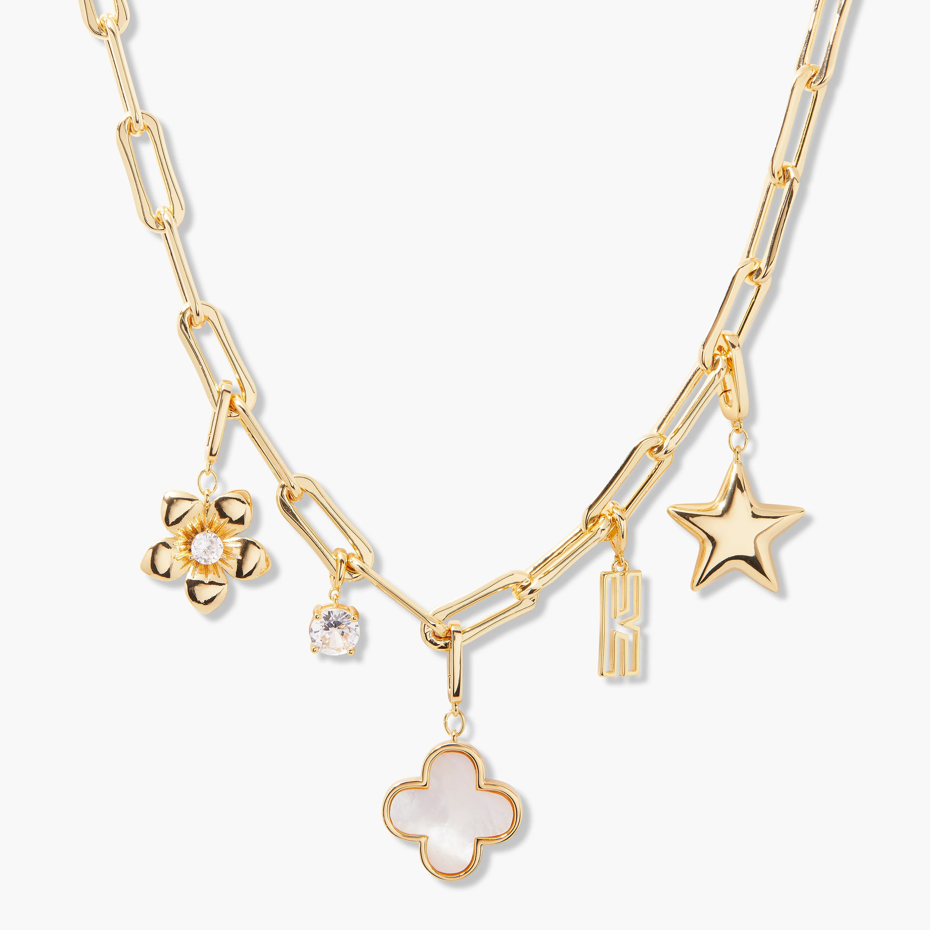 Cami Birthstone Initial Charm Necklace | Brook and York