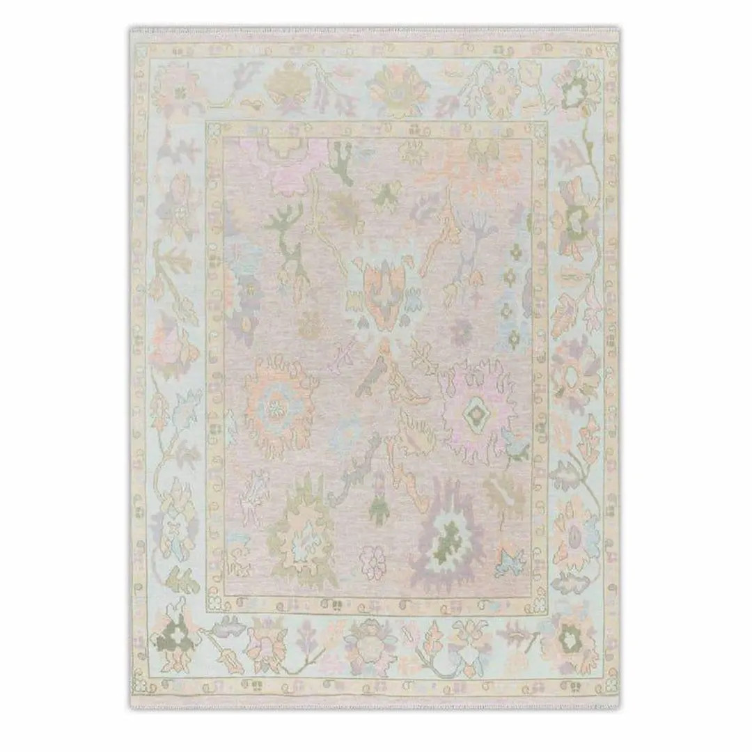 Pink Oushak Wool Handmade Turkish Oushak Customize Rug Multicoror Indian Handmade Luxurious Color... | Etsy (US)