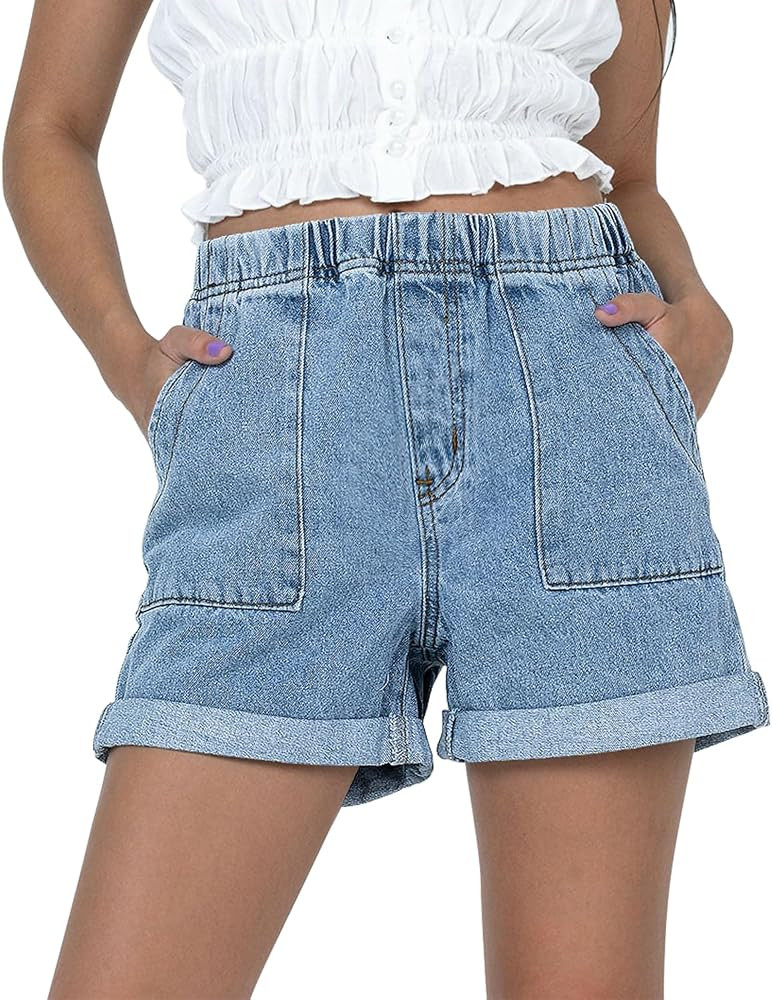 SANMM Jean Shorts Womens Summer Stretchy Denim Casual Hot Short Jorts 2026 | Amazon (US)