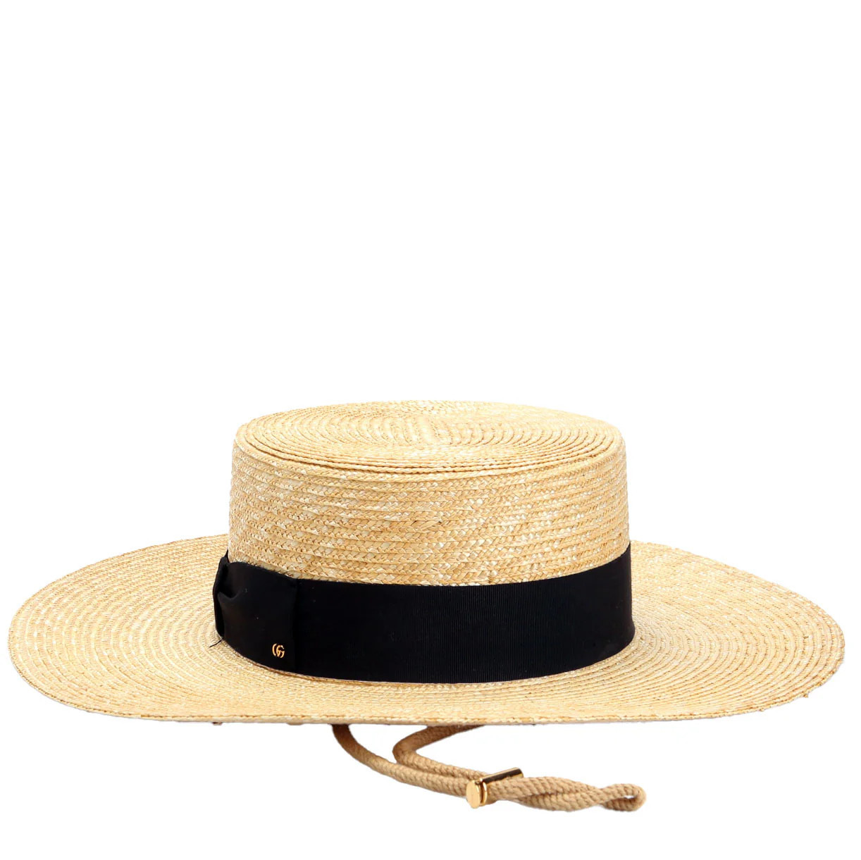 696869 Straw Boater Hat Tan | Keeks Designer Handbags