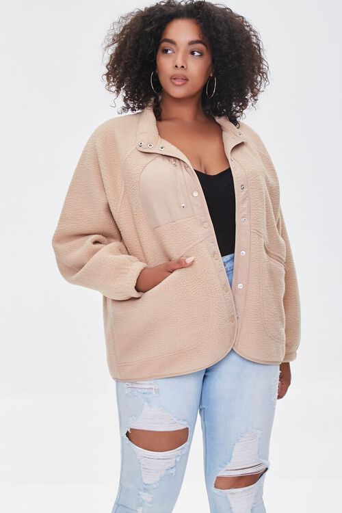 Plus Size Faux Shearling Jacket | Forever 21 (US)