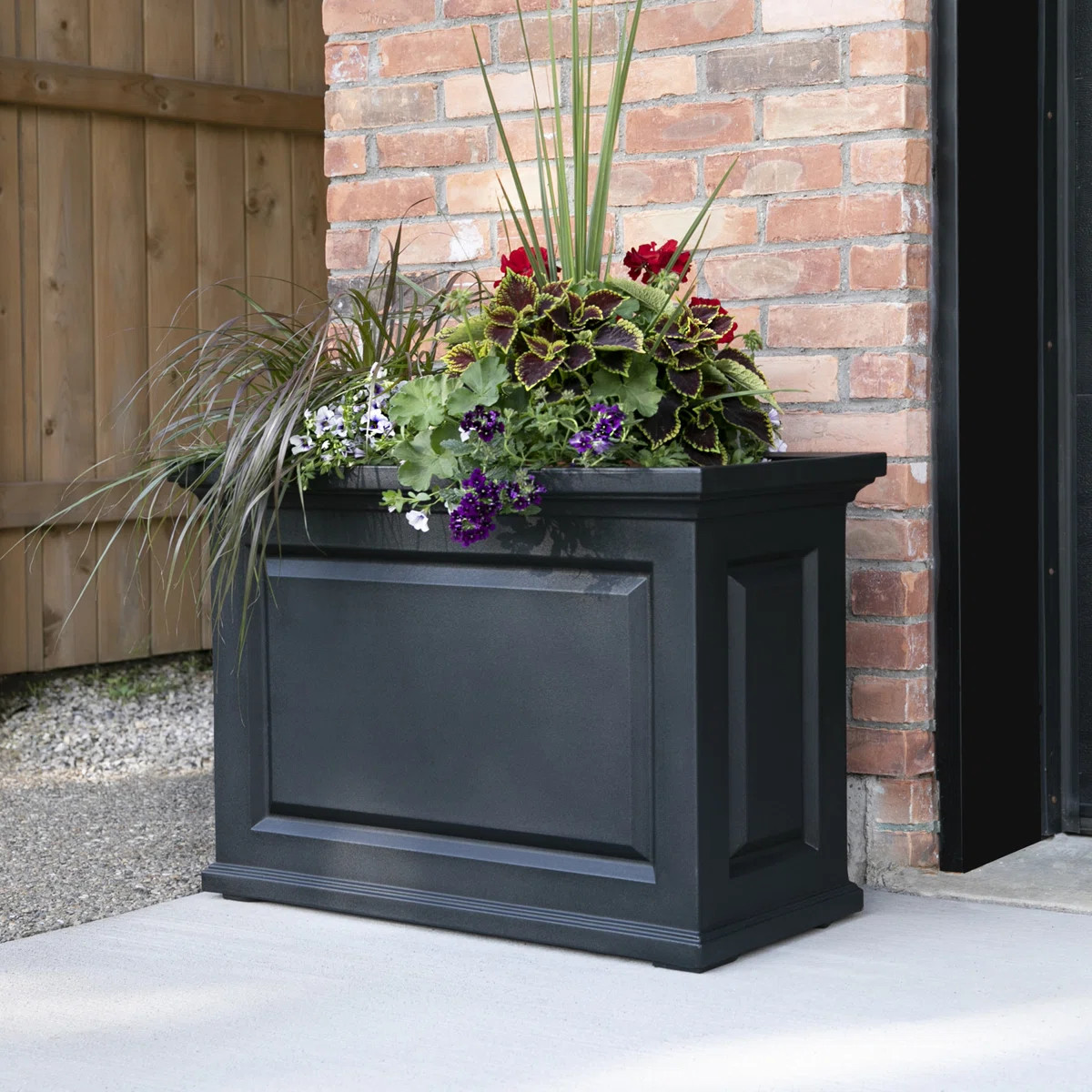 Nantucket Resin Trough Planter with Water Reservoir | Wayfair North America