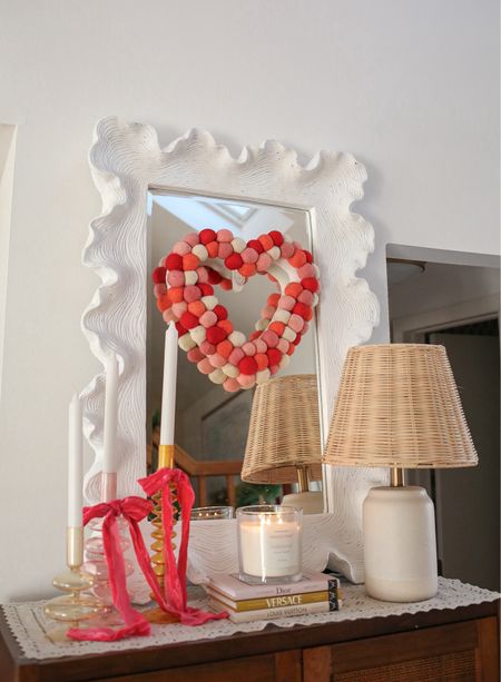 Valentine’s Day decor 💕 #wreath #mirror #valentinesday 

#LTKfindsunder50 #LTKhome #LTKSeasonal
