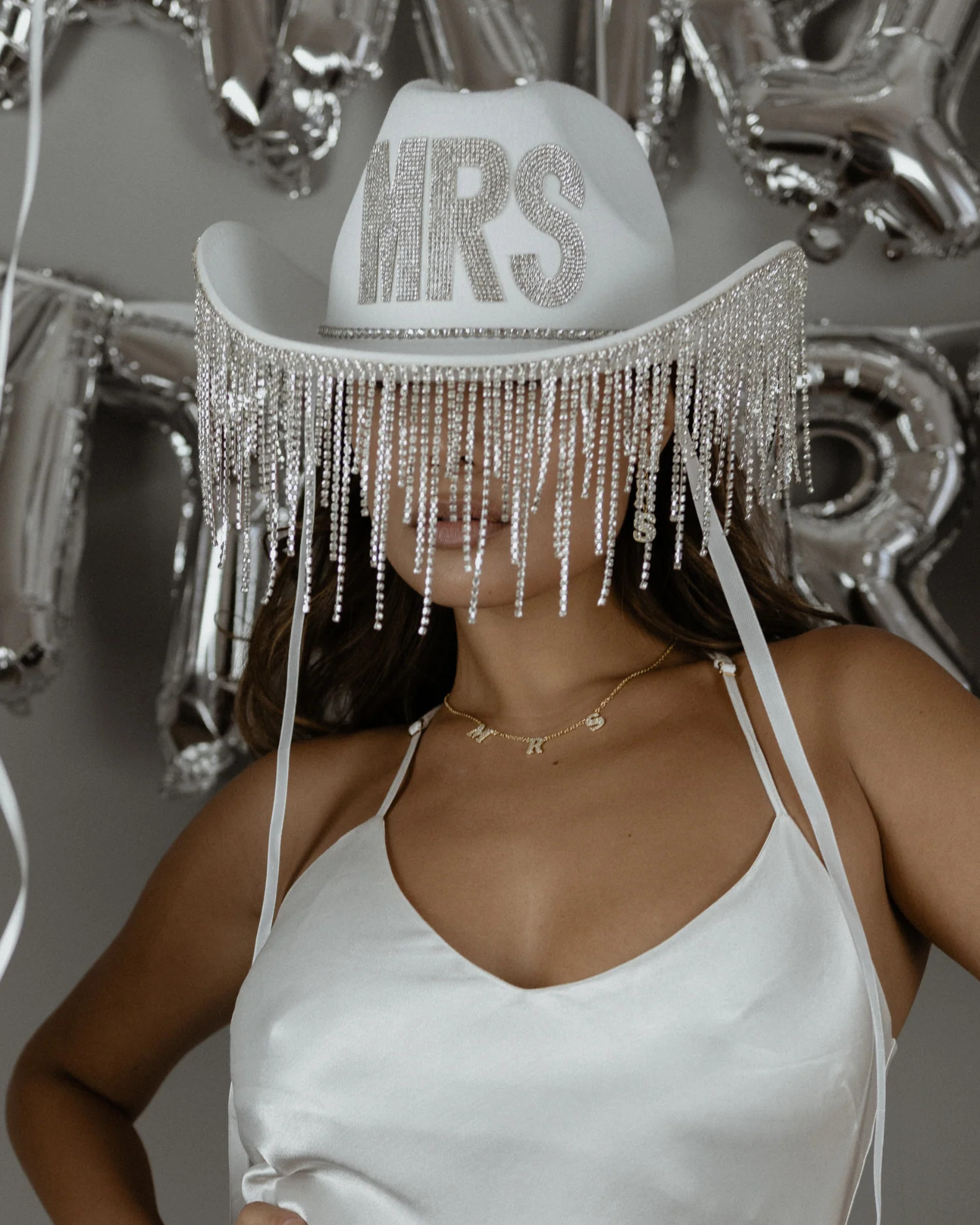 Mrs Diamanté Fringe Cowgirl Hat | Gigi & Olive