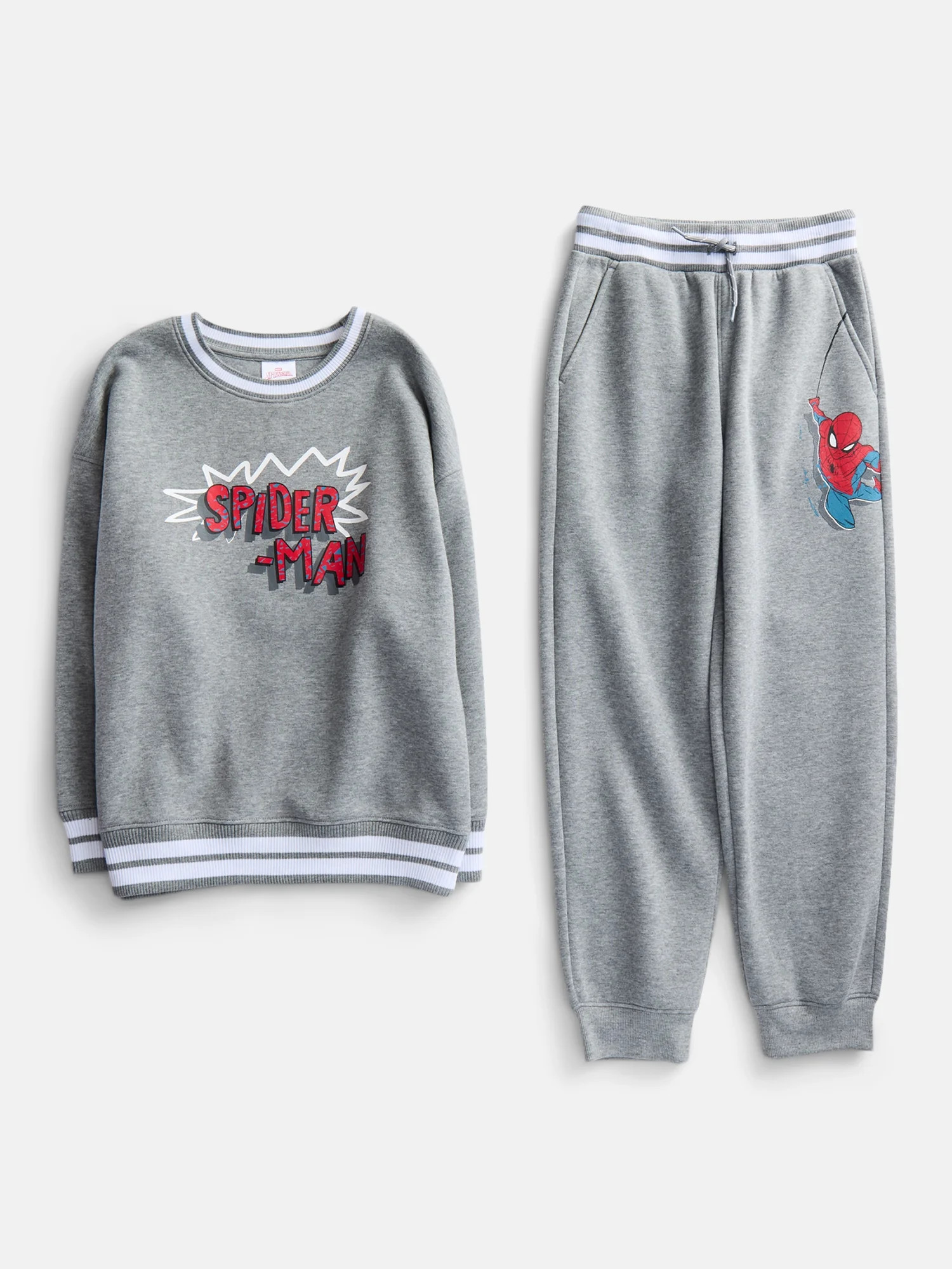 Spider-Man Boys Crewneck Sweatshirt and Jogger Pants Set, 2 Piece, Sizes 4-16 | Walmart (US)