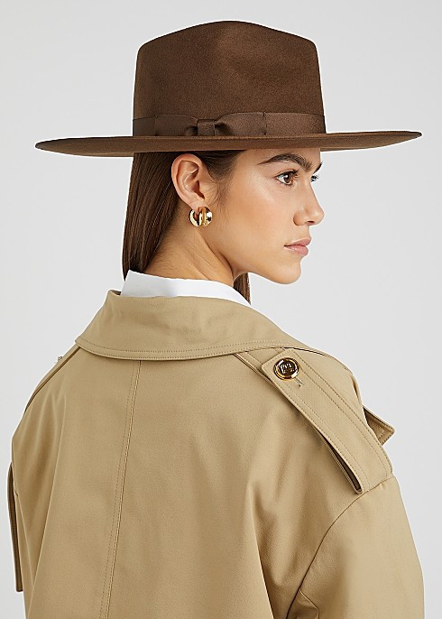 Coco Rancher brown wool felt fedora | Harvey Nichols 